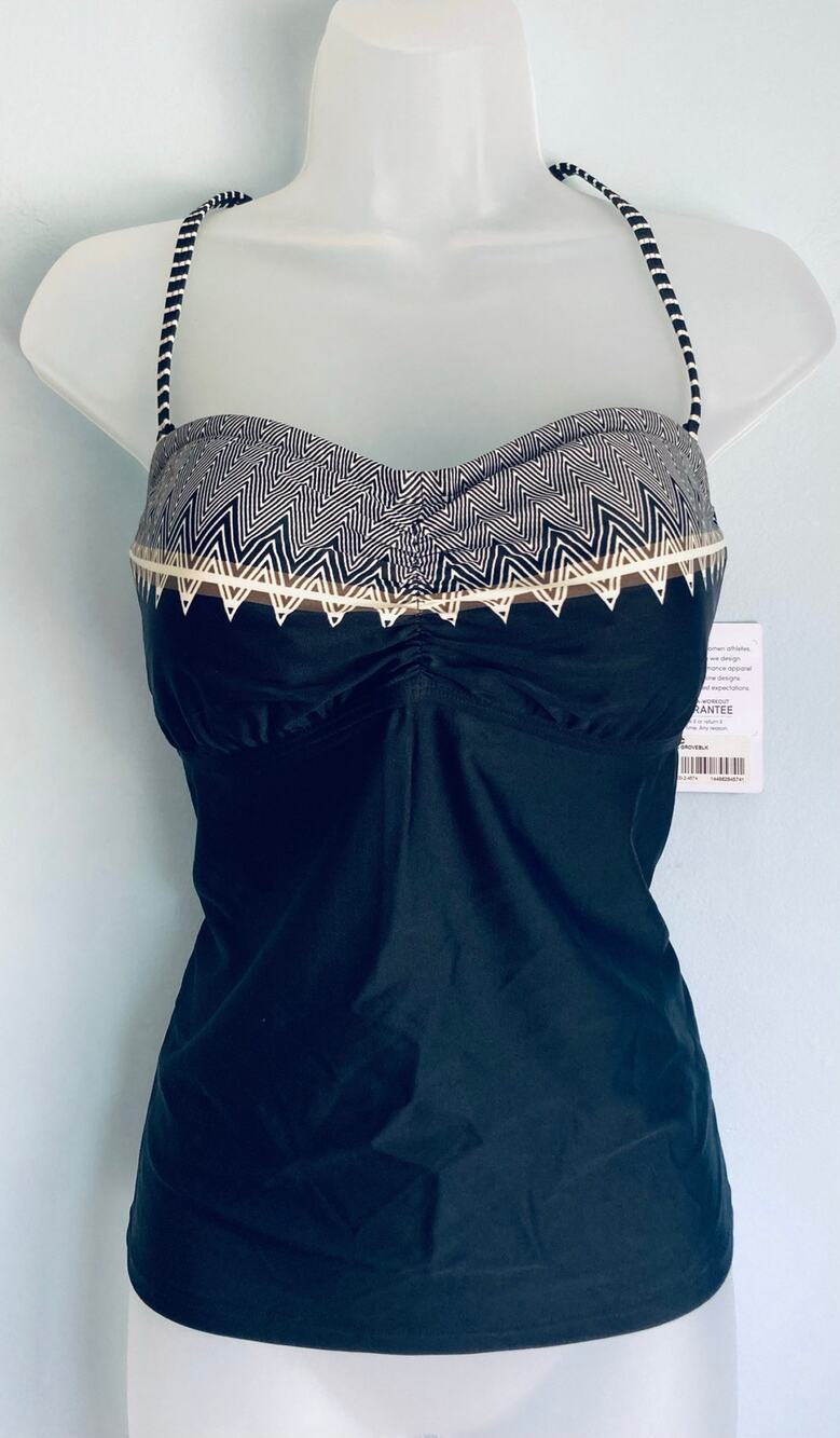 Athleta Swim Tankini Top 40B/C NWT Black